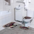 thumbnail image 4 of FMSHPON Colorful Hair Black Girl 4 Piece Bathroom Set Shower Curtain Bath Rug Contour Mat and Toilet Lid Cover, 4 of 7