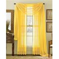 thumbnail image 1 of Linda Voile Sheer Solid Window Scarf, Bright Yellow, 55x216 Inches, 1 of 1