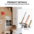 thumbnail image 2 of OULII 1Set Silver Spherical Lock for Home Door Entry Security Stainless Steel Knob Lock Interior Bedrooms, 2 of 7