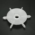 thumbnail image 3 of 1Pcs 140*18mm D Shaft Replacement White Plastic 6 Impeller Motor Fan Vane, 3 of 3
