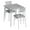 Light gray, variant on Dining Table for 2, Space Saving Square Dinette for Kitchen, Dining Room, Small Space w/Steel Frame 3 Piece Kitchen & Dining Room Sets for Apartment,Small Space