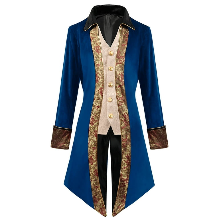 Mens gothic Steampunk Vintage Jas Victoriaanse Donkere Hoody Kostuum Halloween Middeleeuwse Trench Overjas