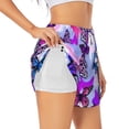 thumbnail image 3 of Lsque Flying Butterflies Printed Women's Running Shorts with Liner Pockets,Elastic Quick Dry Workout Athletic Gym Yoga Shorts,Womens High Waist Shorts-X-Large, 3 of 9