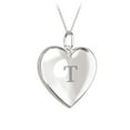 thumbnail image 1 of Initial Heart Locket Necklace in 10K White Gold, 1 of 2