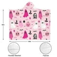 thumbnail image 3 of Wearable Blanket,Halloween Pink Ghosts and Witchy Elements Hooded Wearable Flannel Blanket for Adults & Teens,Winter Poncho Shawl Wrap Cape Cozy Anti-Pill,50"x60", 3 of 5