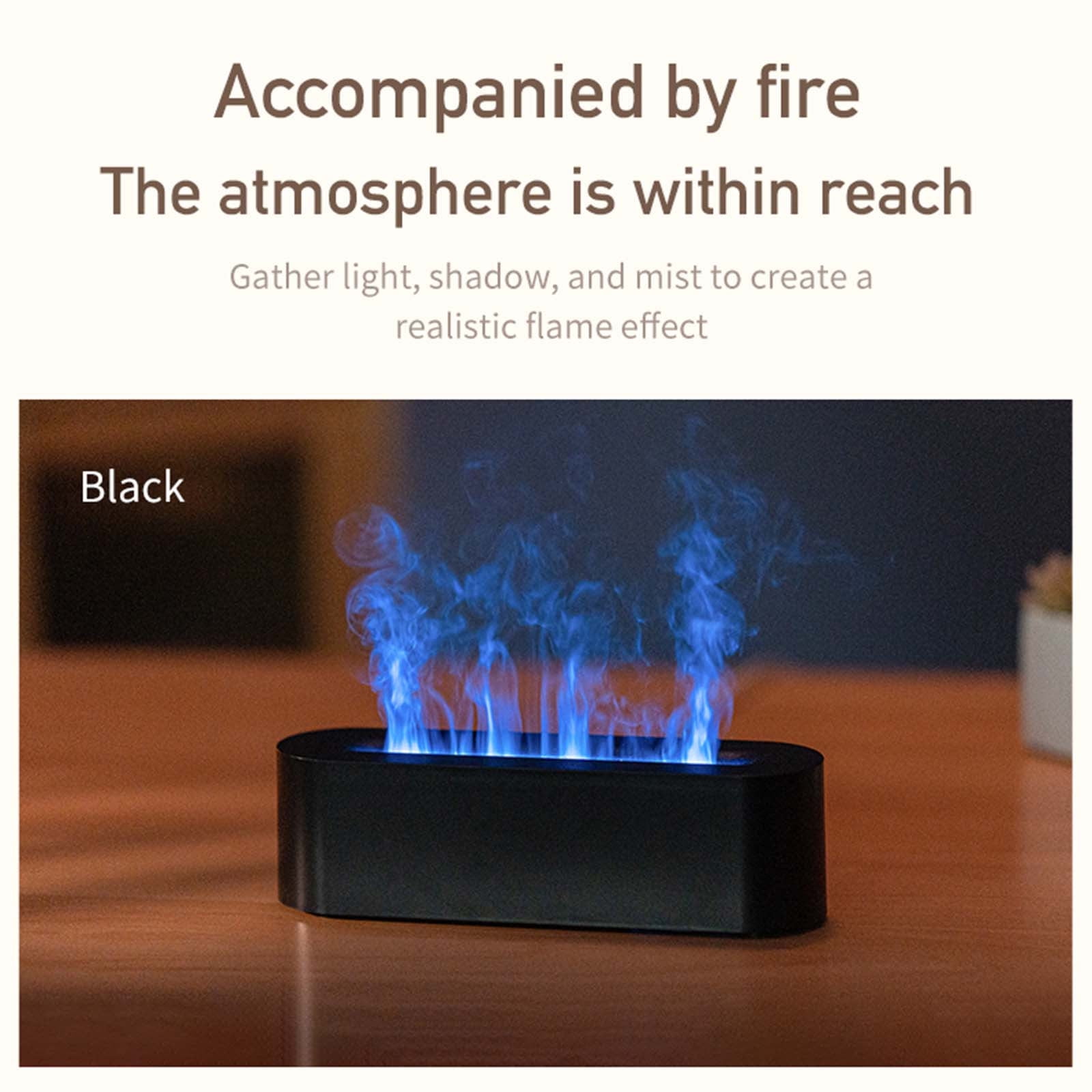 Humidifier Large Room,Desktop Colorful Simulated Flame Aromatherapy Machine,USB Aromatherapy Machine,Atmosphere Light Humidifier,for Baby Nursery and Plant