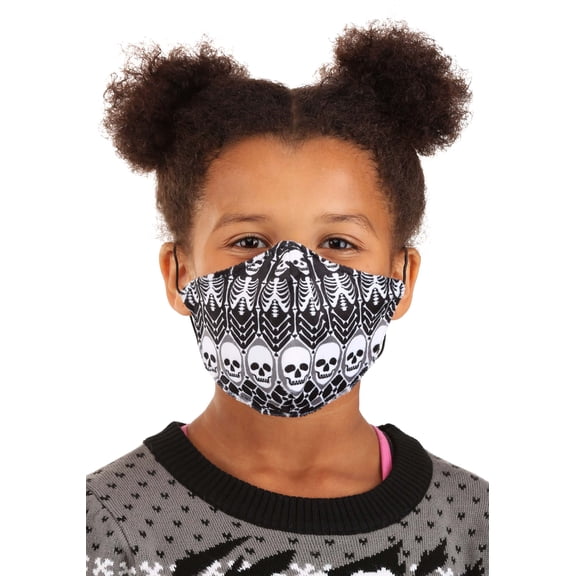 Child Skeleton Pattern Sublimated Face Mask