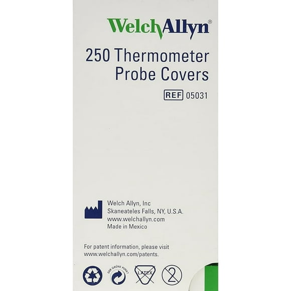 Cubiertas de sonda desechables Welch Allyn SureTemp Plus 692 y 690