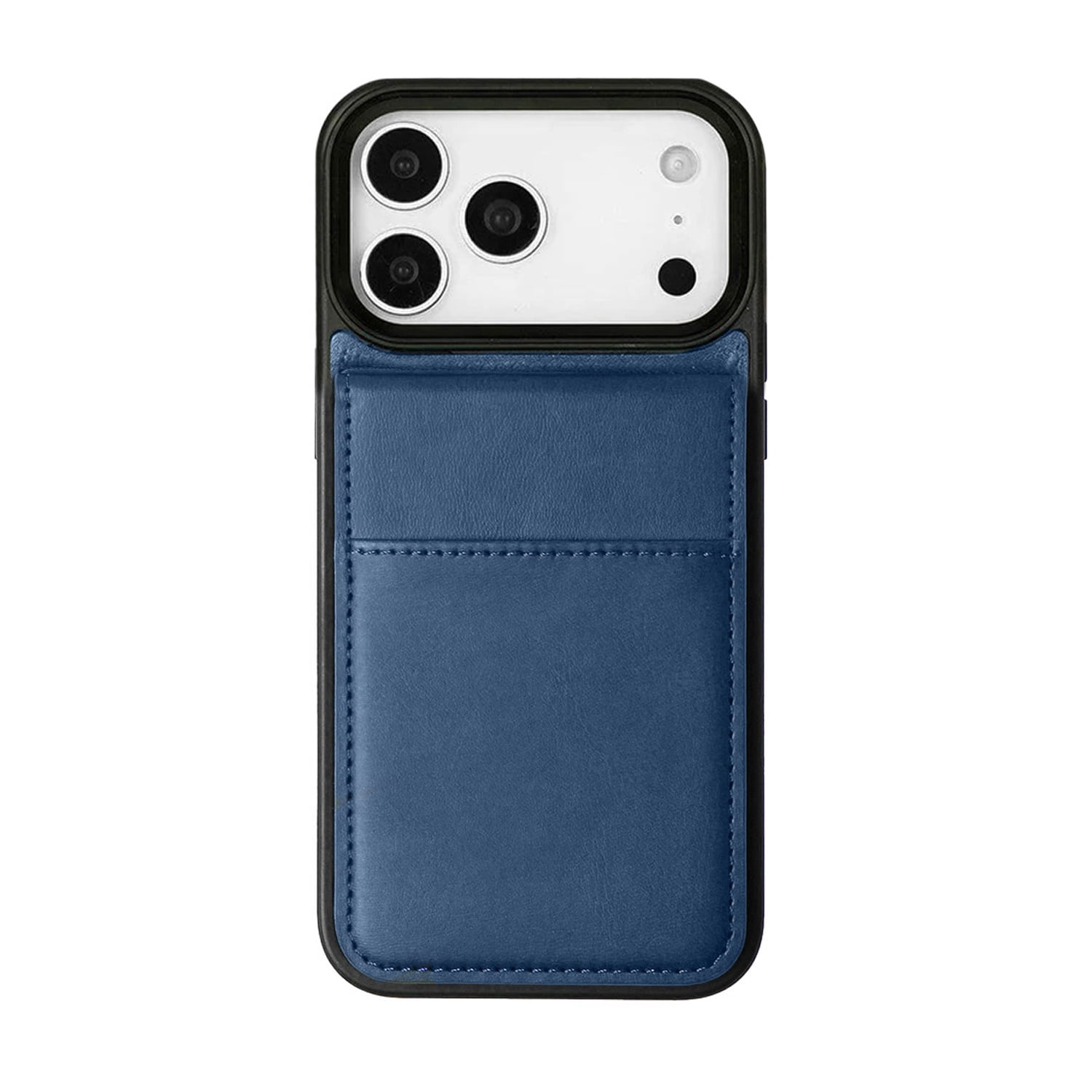 Leather Flip Wallet Cover with Kickstand for iPhone 17 Pro Max - Blue