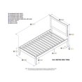 thumbnail image 4 of Metro Twin Platform Bed with Open Foot Board in Walnut, 4 of 4