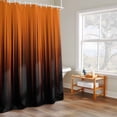 thumbnail image 4 of Burnt Orange Black Ombre Shower Curtain, Abstract Modern Lines Gradient Waterproof Shower Curtain Set with 12 Hooks Lightweight Bath Curtains Fabric Bathroom Decor 48x72 Inches, 4 of 9