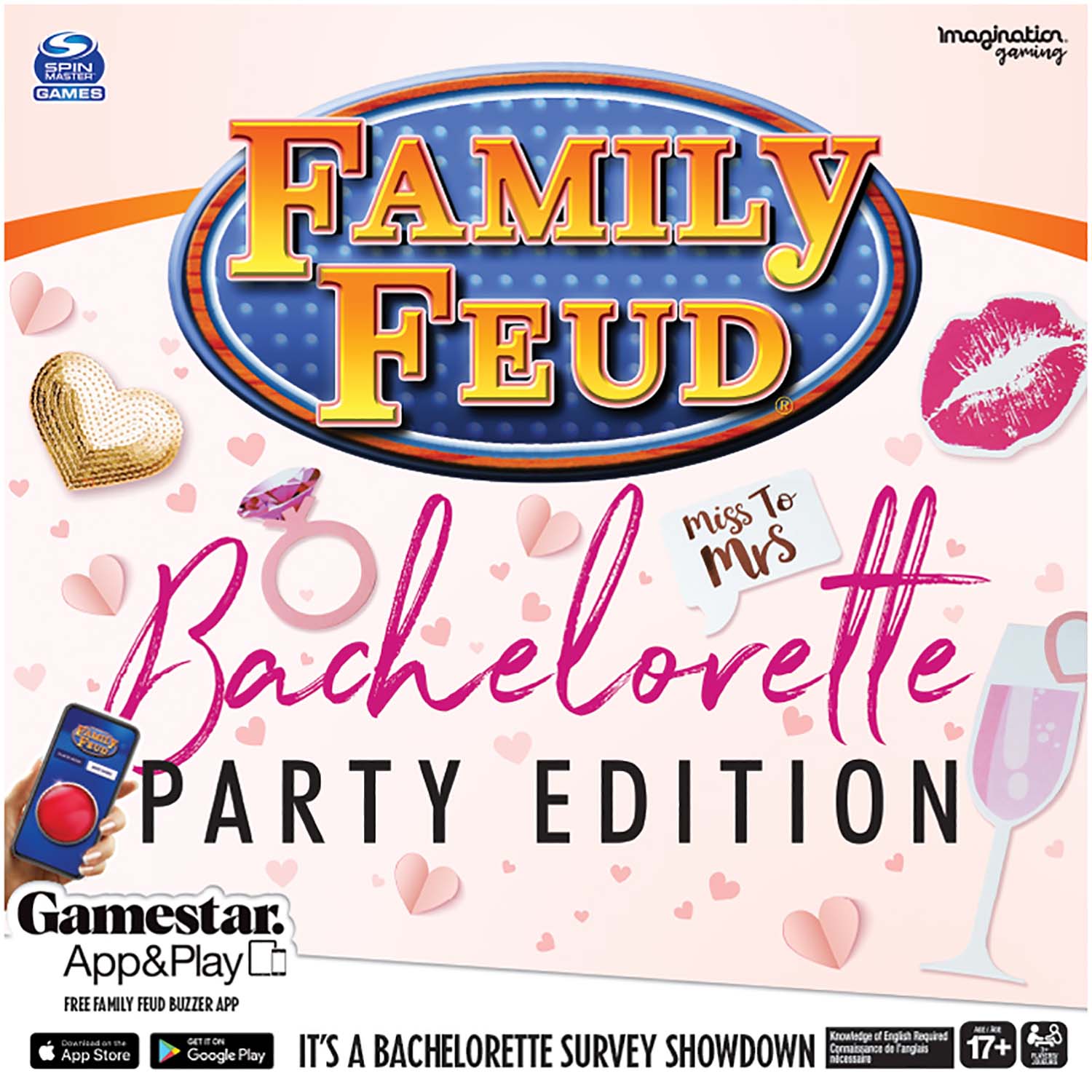 Imagination Games Family Feud Bachelorette Game - It's A Bachelorette Survey Showdown! - image 4 of 4