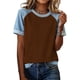 thumbnail image 1 of Camisetas de Manga Larga de Verano para Mujeres de Cuello Redondo de Manga Corta de Color Sólido, Camisetas de Manga Corta de Verano para Mujeres, 1 of 4