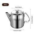 thumbnail image 3 of Durable Stainless Steel Teapot Spill Proof Design Ideal for Coffee and Tea Serving in Homes and Restaurants Kettle with Short Spout for Easy Pouring, 3 of 9