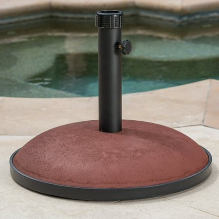- Maximus 66lbs Concrete and Iron Umbrella Base, Brownish Red