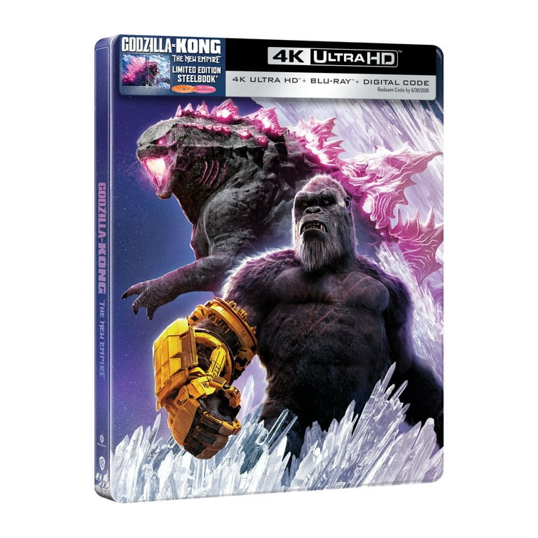 Godzilla X Kong: The New Empire (Steelbook) (Walmart Exclusive) (4K Ultra HD + Blu-ray + Digital Copy), Warner Bros., Action & Adventure Godzilla X Kong: The New Empire (Steelbook) (Walmart Exclusive) (4K Ultra HD + Blu-ray + Digital Copy), Warner Bros., Action & Adventure