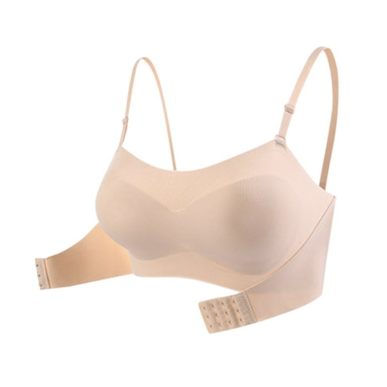 PMUYBHF Female Push up Bra No Underwire Thick Straps 3Pc Women's  Comfortable Large Size Front Open Button Middle and Old Age Gathering No  Steel Ring