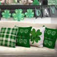 thumbnail image 4 of Buffalo Plaid St Patricks Day Pillow Covers 16x16 Set of 4 Farmhouse St Patricks Decor Shamrock Lucky Clover Pillows Decorative Throw Pillows St Patricks Day Decorations GA495-16, 4 of 4