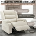 thumbnail image 7 of Korser Oversized Swivel Rocker Recliner Chair for Adults 40.6'' Wide for Nursery Living Room,Beige, 7 of 7