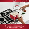 thumbnail image 3 of Ninja Foodi NeverStick Vivid Oven Safe 2.5 Quart Saucepan with Lid, Crimson, 3 of 9