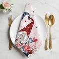 thumbnail image 2 of Valentine's Day Cloth Napkins Set of 1 Red Blue Rose Leaves Love Gnome Ombre Pink Soft Washable Square Dinner Napkins for Party Wedding Restaurant Hotel Cocktail 20x20 Inch, 2 of 9