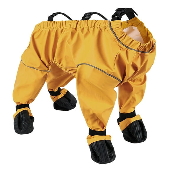 Winter Dog Boots with Suspender Pants and - Sleeves for Outdoor Use and Durable Pet Protective Footwear for Dogs