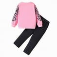 thumbnail image 4 of UngA Toddler Girl Clothes Sets, 2Pcs Cute Fall Winter Outfit for Little Girls, Long Sleeve Top & Pants 6-7 Years,Pink, 4 of 7
