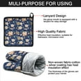 thumbnail image 7 of Fall Pumpkins Leaves Pattern Kitchen Oven Mitt and Pot Holder Sets 2 Pcs for Baking, Cooking and Grilling, Heat Resistant Up To 392 °F, 7 of 7