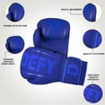 thumbnail image 4 of DEFY Sports Boxing Gloves for Men & Women - MMA Muay Thai Gloves for Punching Heavy Bags, Full Blue, 16oz, 4 of 5