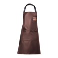 thumbnail image 3 of Delantal impermeable Gloria unisex resistente al aceite con bolsillo grande marrón, 3 of 9