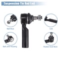 thumbnail image 6 of 4pcs Front Inner Outer Tie Rod Ends Kit Suspension Steering Tie Rod End for Ford Escape Drag Link, 6 of 7