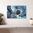thumbnail image 2 of Elephant Stock Ocean Line Swirls Abstract Wall Art - Horizontal Canvas Wall Art - Living Room Wall Decor - Abstract Canvas - Blue And Beige Decor - 12" x 8", 2 of 8