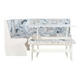 thumbnail image 3 of Riverbay Furniture Transitional Wood Corner Nook Dining Set in White, 3 of 20