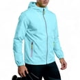 thumbnail image 6 of Dresfit Rain Jacket for Men Zip Up Long Sleeve Hoodies Summer 2026 Drawstring Athletic Windbreaker Lightweight Uv Protection Big and Tall Fishing Hoodie with Pockets S, 6 of 9