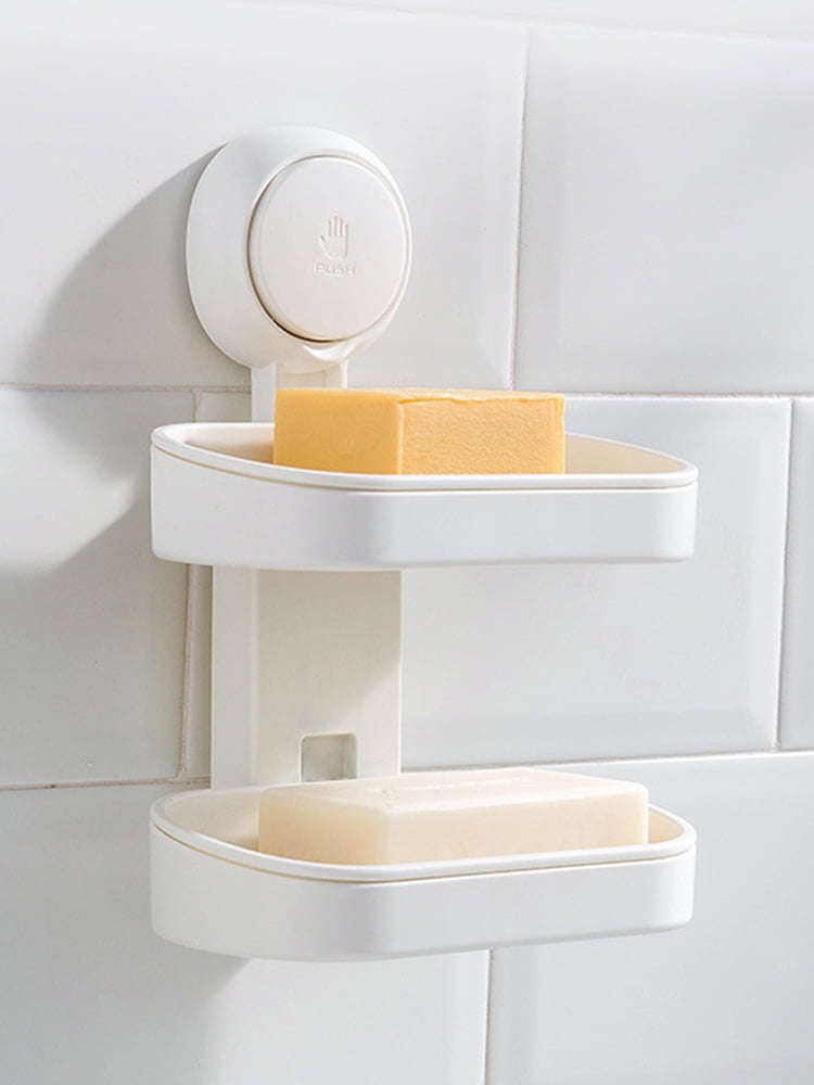 Buy Wholesale China Bathroom Shower Soap Holder Storage Box Wall-mounted  Suction Cup Soap Box Dish Tray Free Perforation Drain Rack Bathroom Soapbox  & Soap Dish at USD 0.5