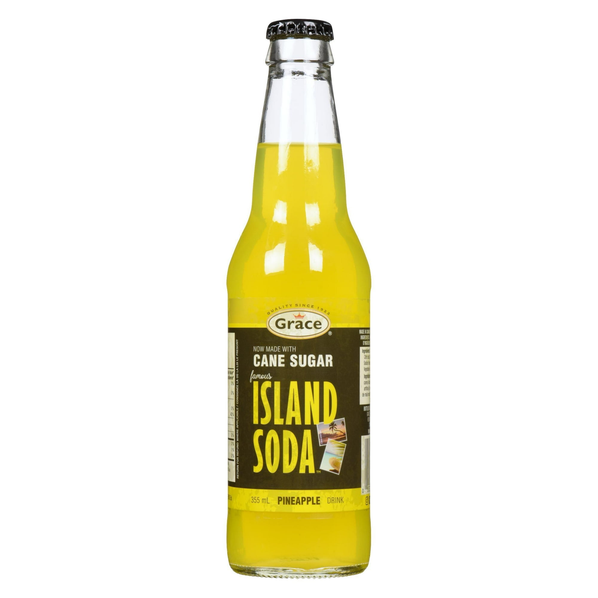Grace Island Soda Pineapple Drink, 355ml Bottle