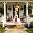 thumbnail image 2 of Ouuluon Porch Goose Wig Set Detachable Bow Tie Hair Accessory, 23 inch Porch Goose Decorative Ornament for Outdoor Garden Patio Yard Decoration, 2 of 7