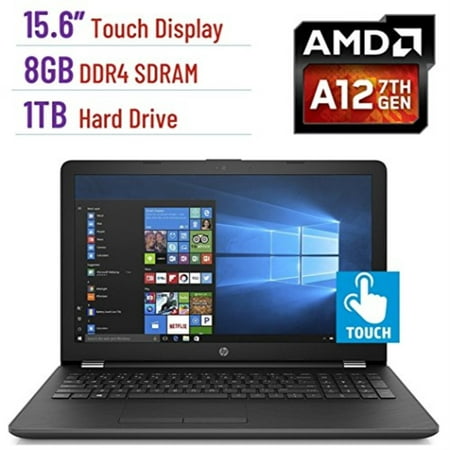 2018 hp business 15.6-inch hd touchscreen laptop pc, quad-core amd a12 processor up to 3.6ghz, 8gb ddr4 sdram, 1tb hdd, webcam, hdmi, dvdrw, amd radeon r7 graphics, dts studio sound, windows