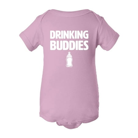 

Drinking Buddies-Baby Bottle funny bodysuit for girls