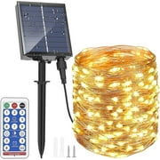 Outdoor Solar Light String 30M 300 LEDs Remote Control with 8 Lighting Modes, AUOPLUS Waterproof Solar Light String for Garden, Terrace, Balcony, Courtyard, Christmas Tree,