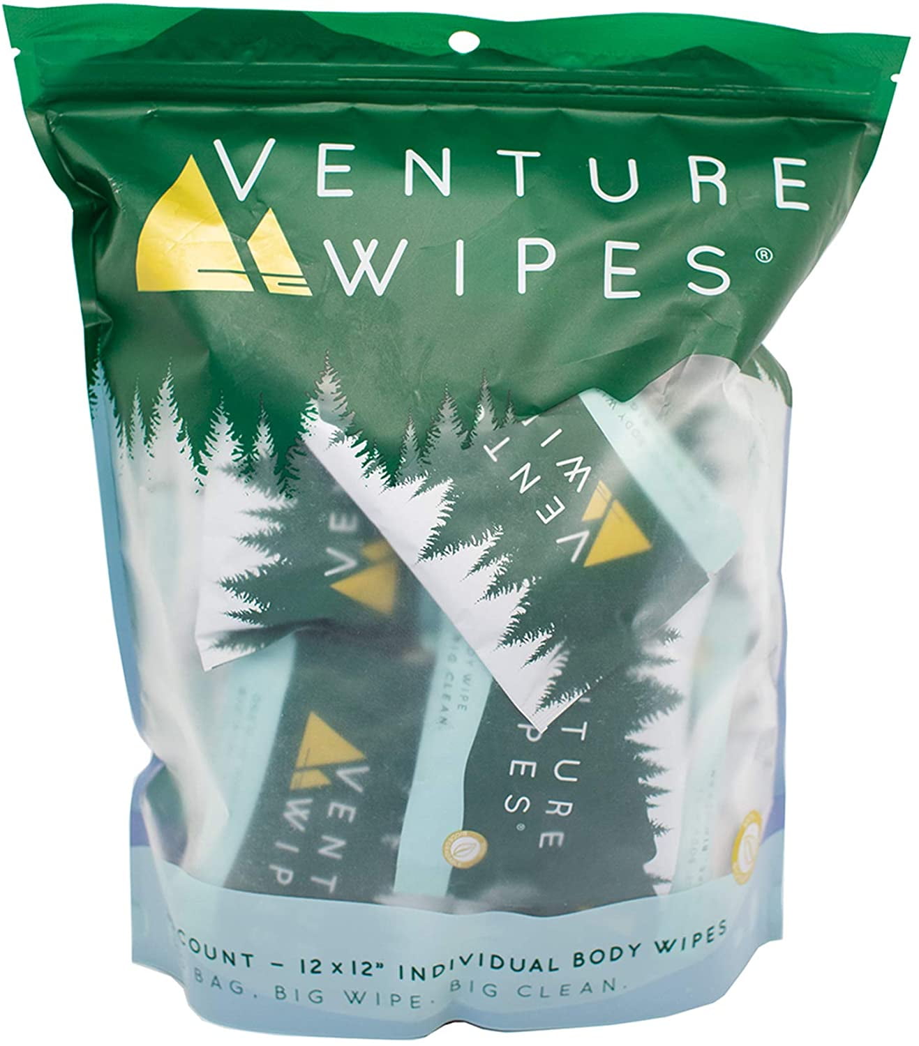 Large Shower Wipes with Aloe, Vitamin E and Tea Tree Oil, Bathing Wipes