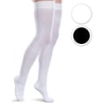 thumbnail image 4 of Core-Spun Mild Support Thigh High Compression Socks, 15-20mmHg Compression, Black, X-Large Long, 4 of 5