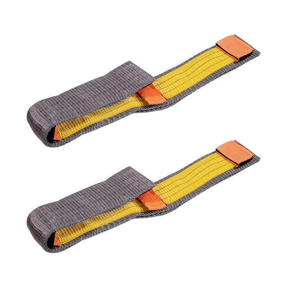 2 Pack 3" x 36" Yellow Polyester Web Sling Wear Pad 7/16" Thick Compatible with 2" Wide Sling for Rigging and Lifting Sling Protection