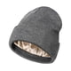 thumbnail image 4 of Gorro holgado y cálido de invierno con interior de seda, ligero y de tamaño universal. Gris, 4 of 9