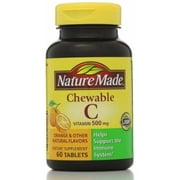 Nature Made Vitamin C 500 mg Chewable Tablets, Orange 60 ea