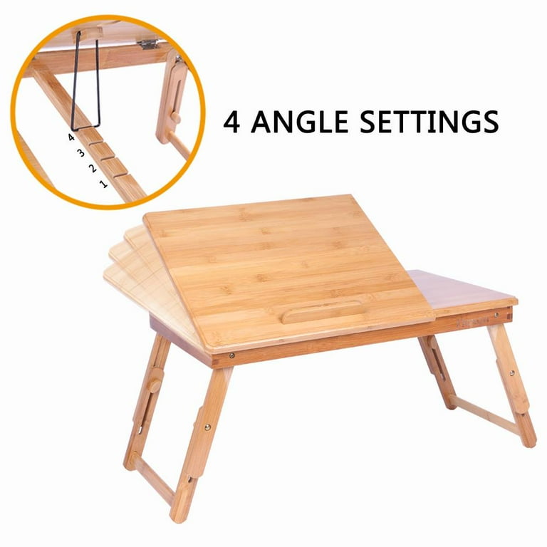 Ktaxon Portable Bamboo Laptop Desk Serving Bed Tray with Drawer
