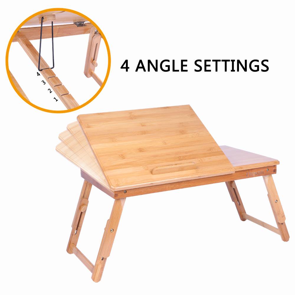 Ktaxon Bamboo Lap Desks,Foldable Laptop Table,Beds Tray Table,For Dorm