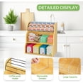 thumbnail image 3 of LASZOLA Bamboo Tea Bag Organizer with Metal Coffee Pods Holder, Tea Bag Storage Box Caddy Rack Dispenser Shelf for Tea Bag Organizer, Sugar Packet Station Container for Countertop Cabinet Office, 3 of 7