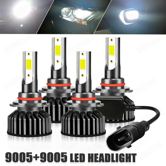 For Hyundai Sonata 2015-2019 - 4PC 9005 LED Headlight High-Low Beam White Bulbs