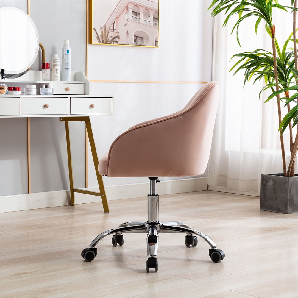 Kepooman Modern Accent Swivel Chair with Armrests, Height Adjustable Leisure Office Chair for Living Room and Bed Room, Pink Kepooman Modern Accent Swivel Chair with Armrests, Height Adjustable Leisure Office Chair for Living Room and Bed Room, Pink